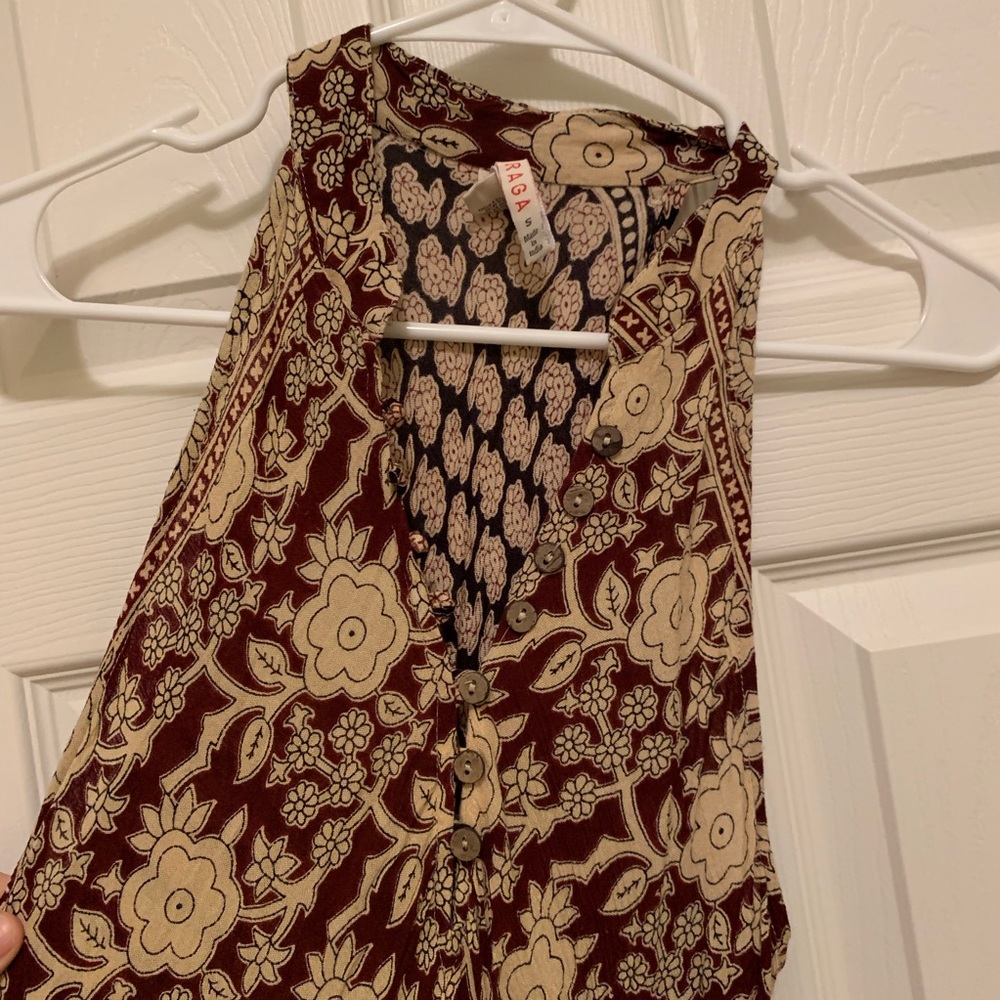RAGA Harvest Moon Maxi Tank Dress Maroon Print - Picture 5 of 6